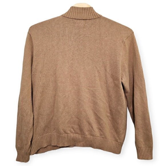 Polo Ralph Lauren 1/4‎ Zip Mock Neck Pullover Sweater Brown Size XXL / 2XL - Picture 3 of 5